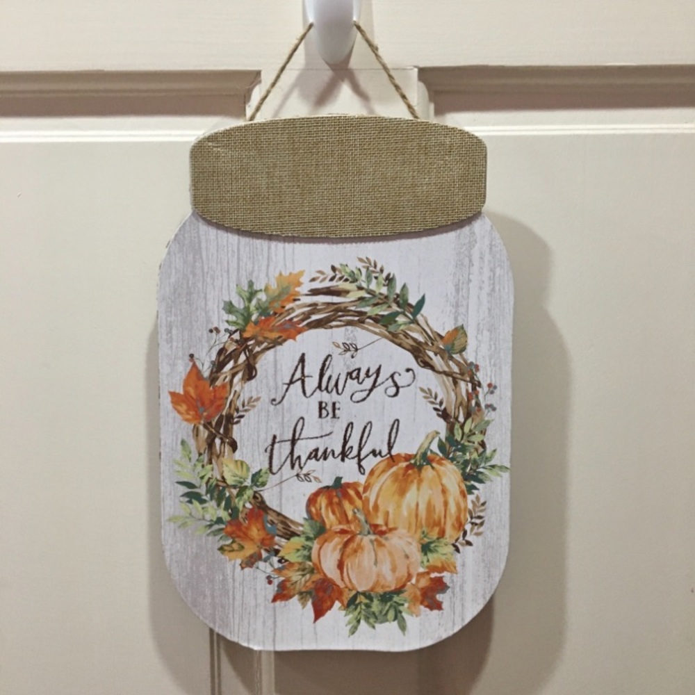 Autumn Fall Pumpkin Rustic Wall Sign Decor - Picture 2 of 6